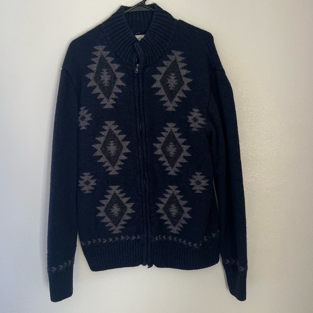 Stetson zip up Aztec cardigan men’s